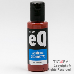 ACRIL.DECOR.EQ 504 BORDO 50ML X 6 UNIDADES